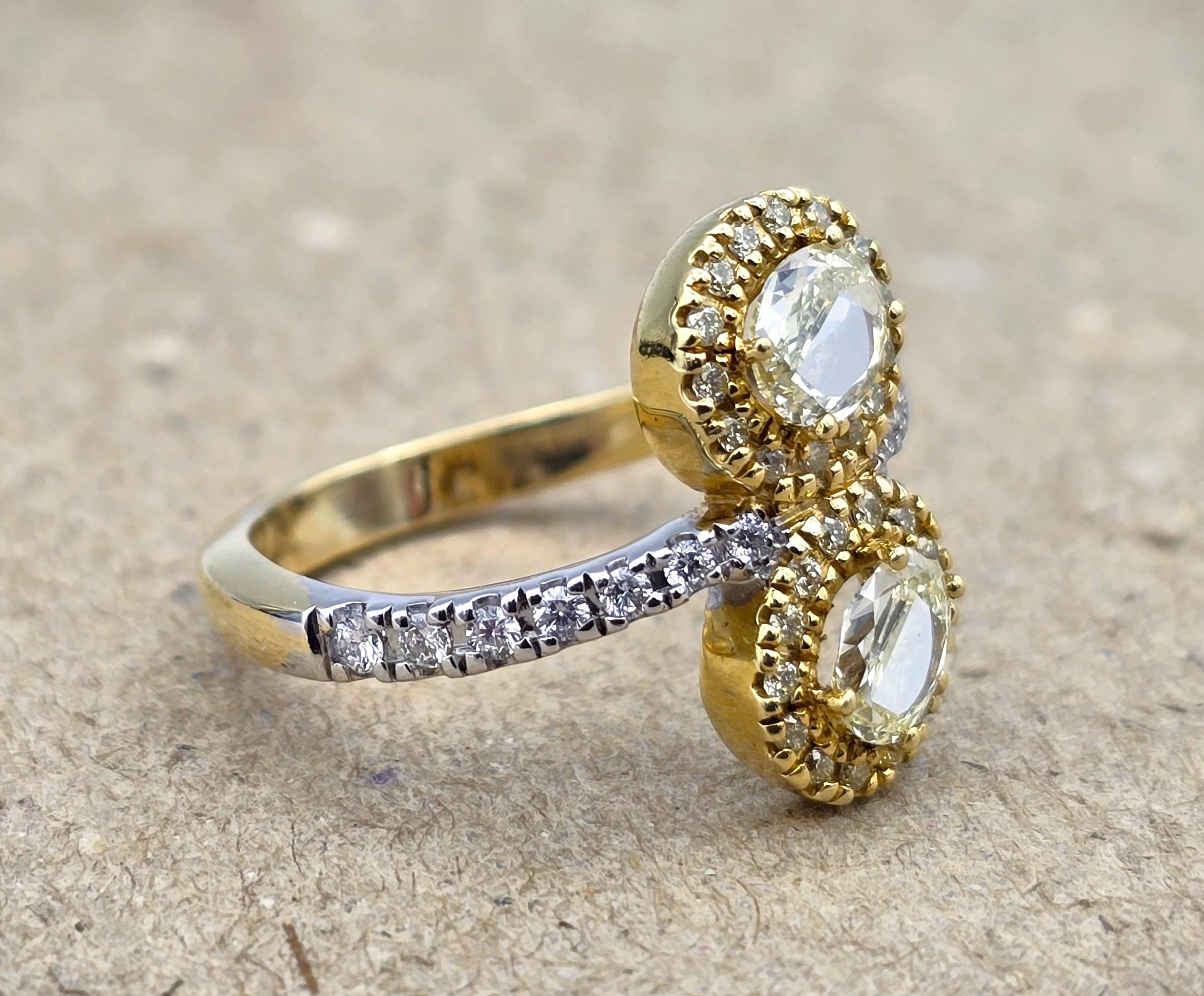 Bague en diamant jaune fantaisie VVS-VS en vente 4