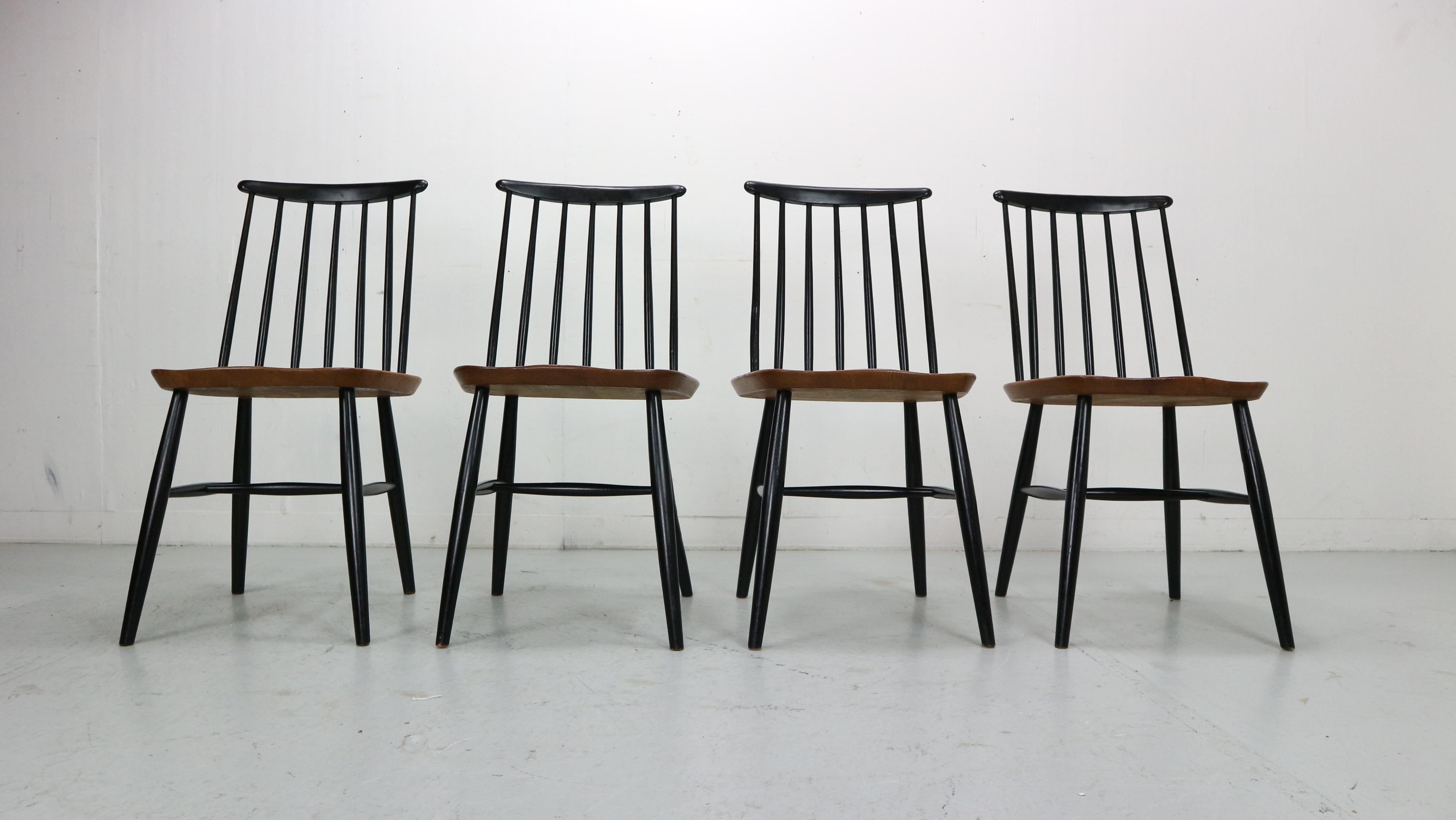 Finnish Fanett Dining Chairs by Ilmari Tapiovaara for Stol Kamnik, Set of 4