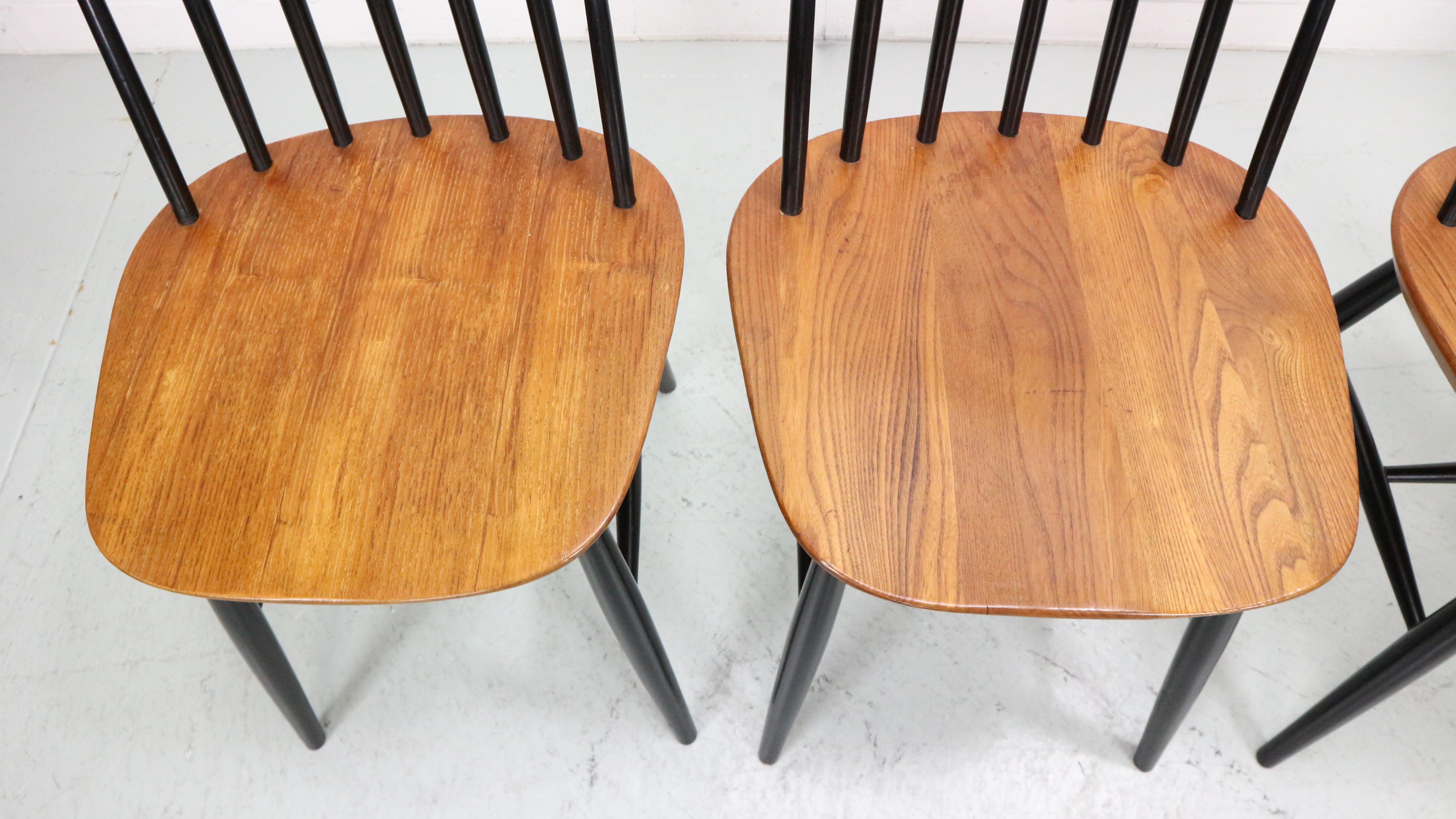 Beech Fanett Dining Chairs by Ilmari Tapiovaara for Stol Kamnik, Set of 4