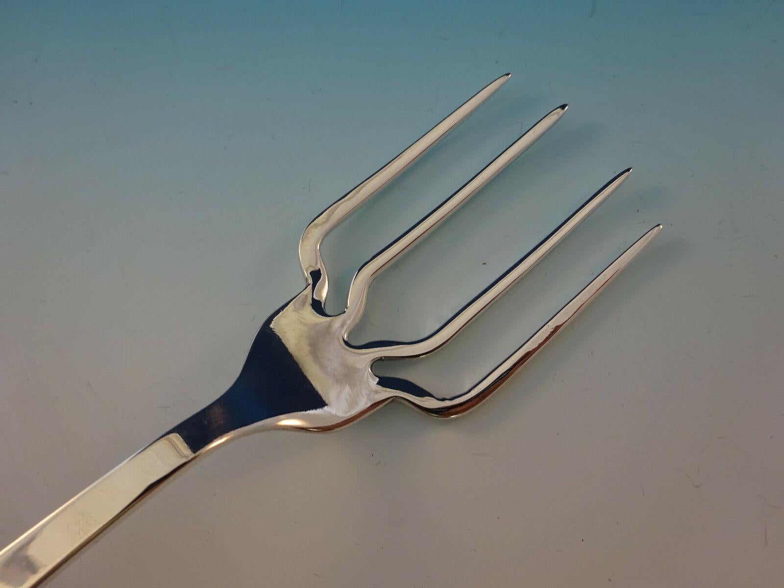 Faneuil by Tiffany & Co. Sterling Silver BBQ Serving Fork Custom Made In Excellent Condition In Big Bend, WI