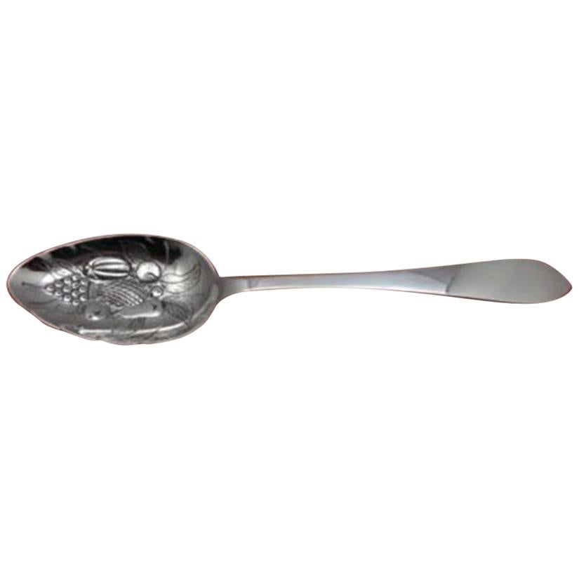 Faneuil by Tiffany & Co. Sterling Silver Berry Spoon Embossed Fruit in Bowl