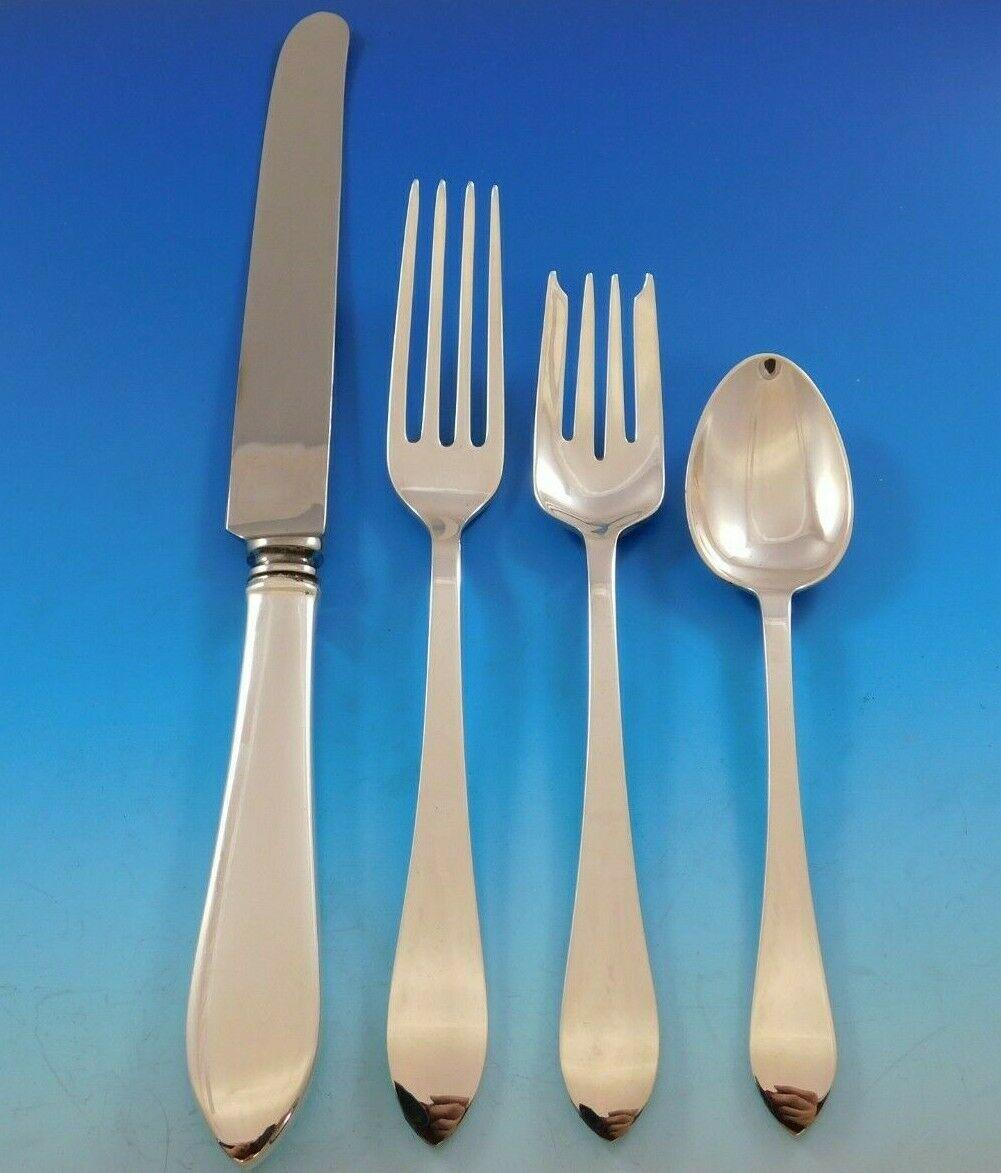 Faneuil by Tiffany & Co. Sterling Silver Flatware Set 12 Service 247 Pcs Dinner In Excellent Condition In Big Bend, WI