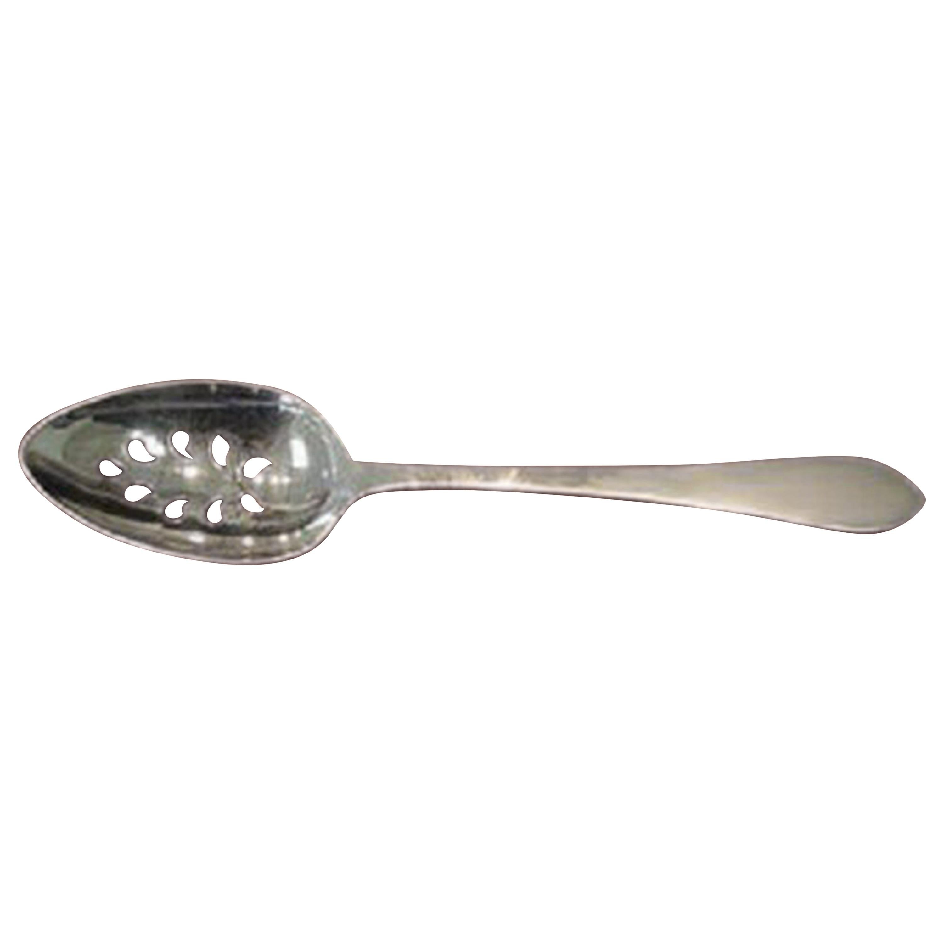 Tiffany and Co. Faneuil Sterling Silver Pierced Bowl Olive Spoon at