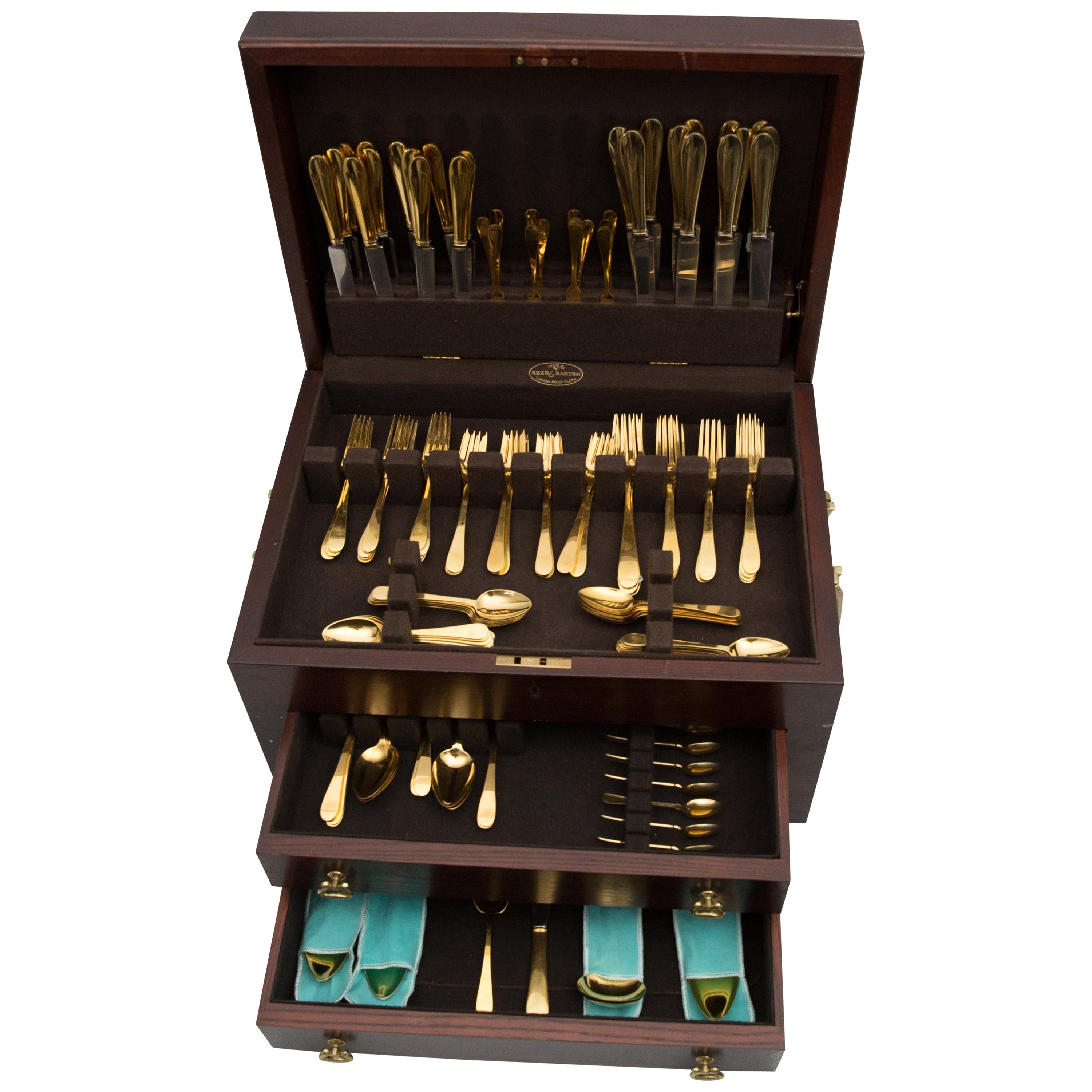 Faneuil Gold by Tiffany and Co. Flatware 110+ Pieces