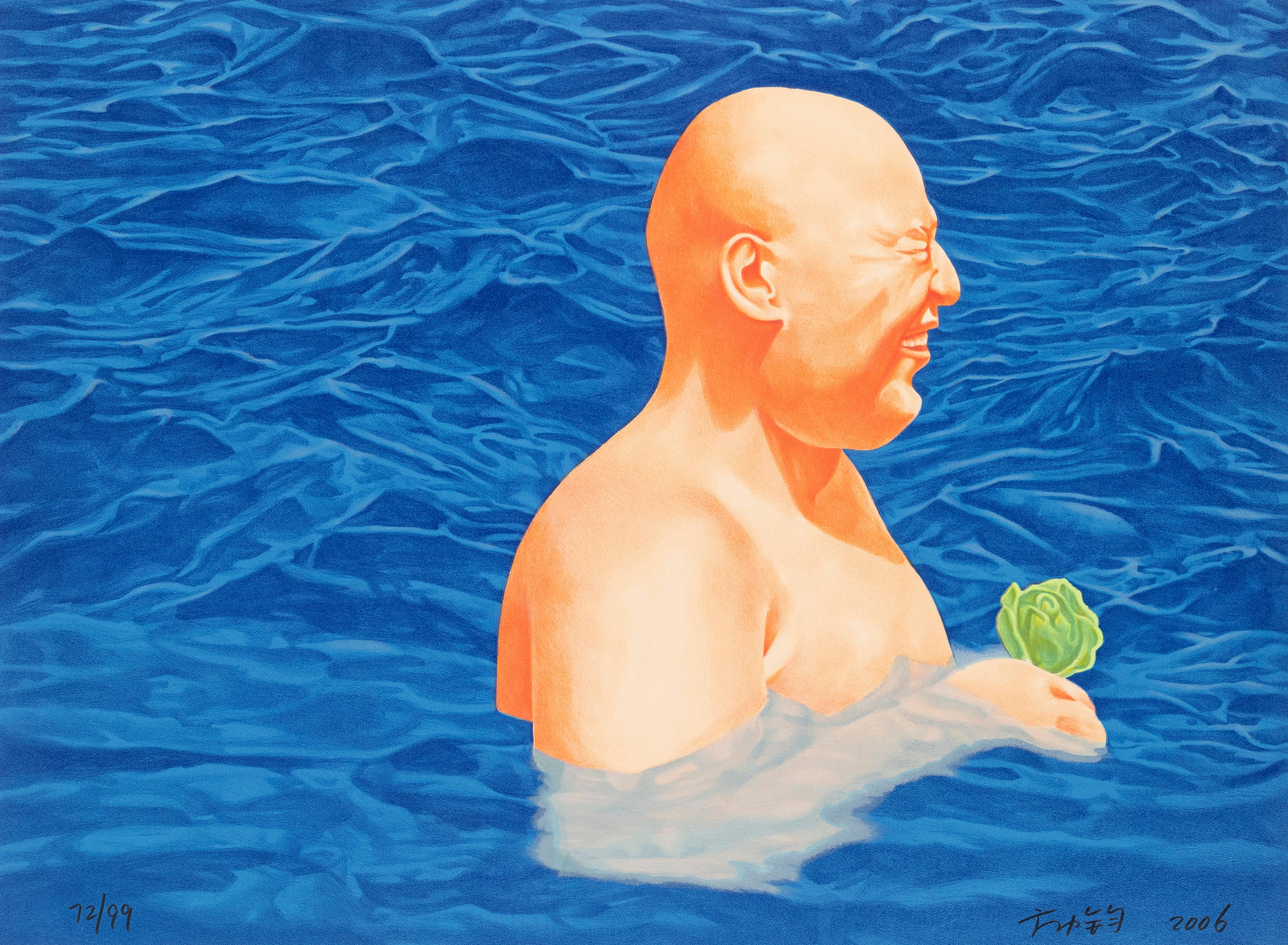 Fang Lijun 方力钧
Une fleur de lotus (2006)
Lithographie, Sérigraphie
21 7/10 × 29 1/10 in  54.7 × 74 cm
Edition de 99 + 11 AP

Provenance
SBI Art Auction Japan, Tokyo
