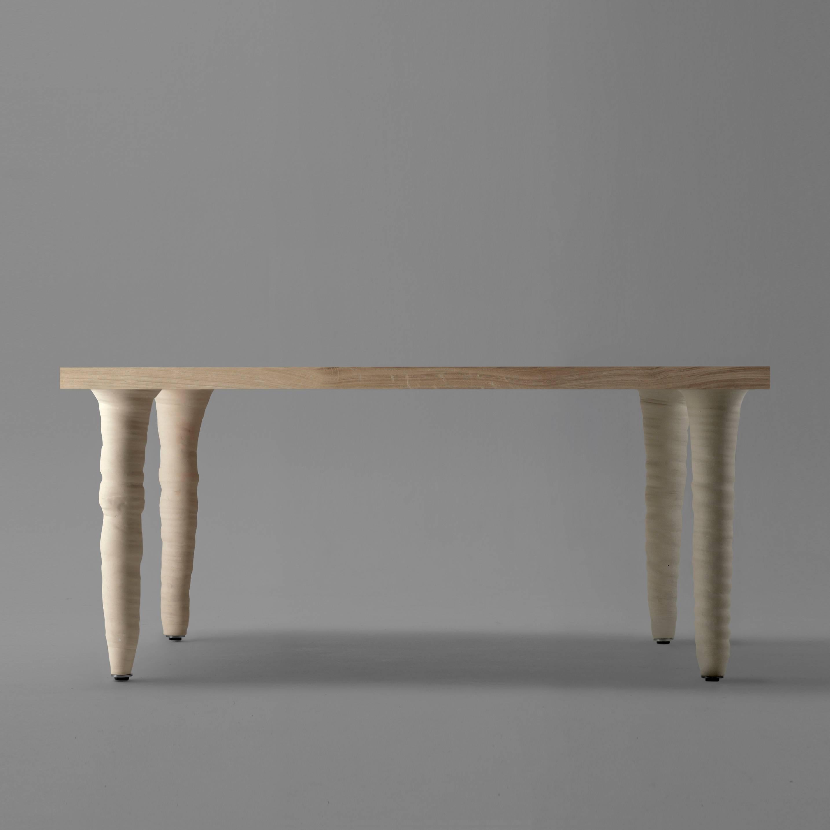 The fang table is a table with legs made of porcelain stoneware.
The legs have been hand turned. The legs are always purposefully different and imperfect. 

Xavier Mañosa
(Barcelona, 1981) potter, artist and designer.
He inherited the artisanal