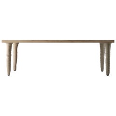 Fang Table with Turned Porcelaine Stoneware Legs by Xavier Mañosa for BD