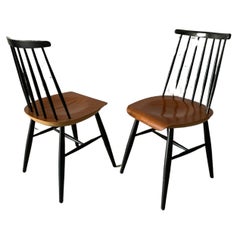 Retro Fannett Dining Chairs By Ilmari Tapiovaara, Set Of 2
