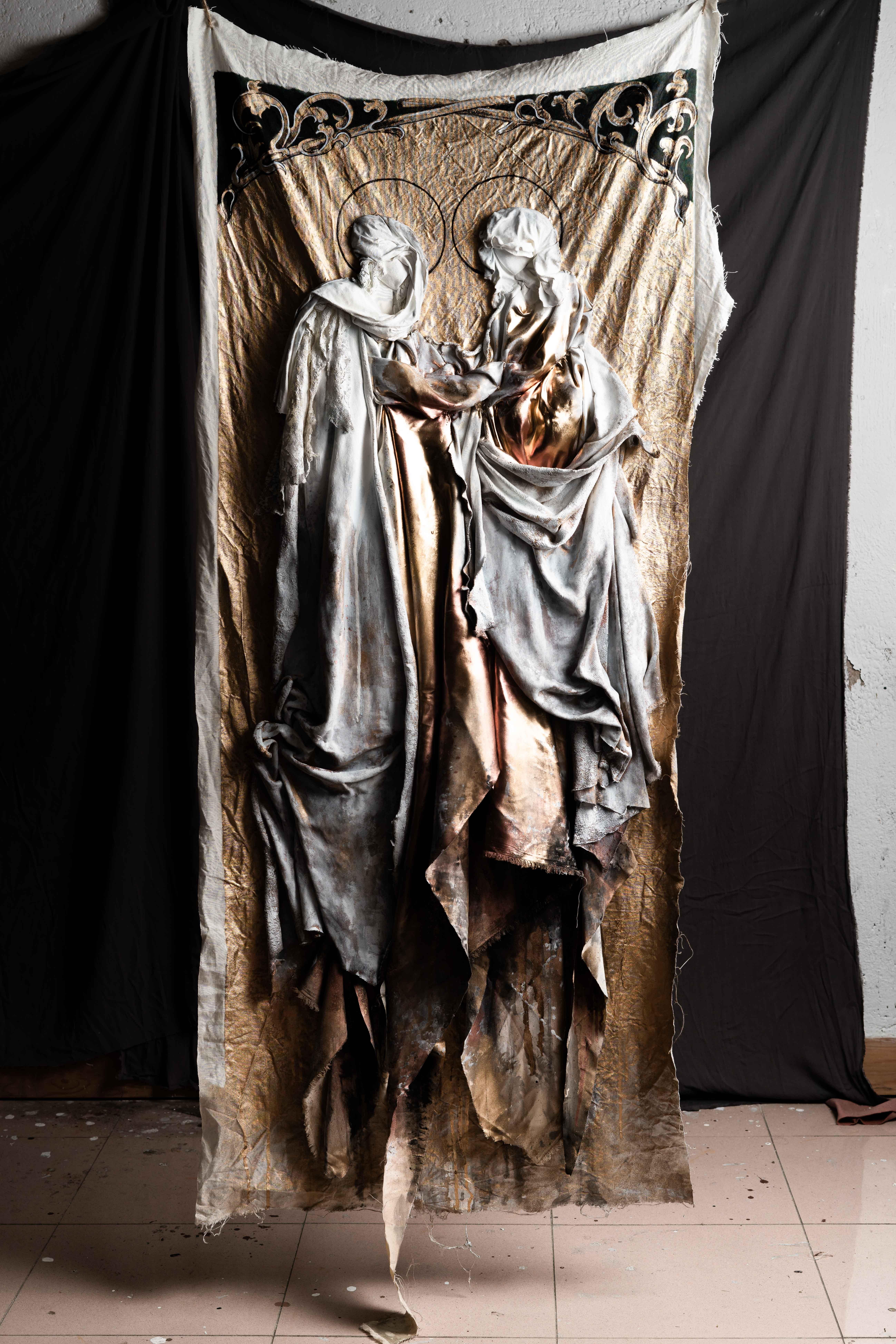 La visita - Mixed Media Art Astratto di Fanni Kopacsi