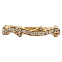 Fannie  Anillo de diamantes de oro amarillo de 10 quilates, diamante de 0,33 quilates, talla 6,75