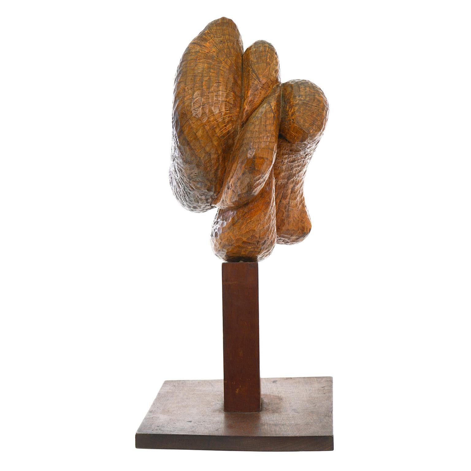 American Fannie Lager Modernist Wood Sculpture