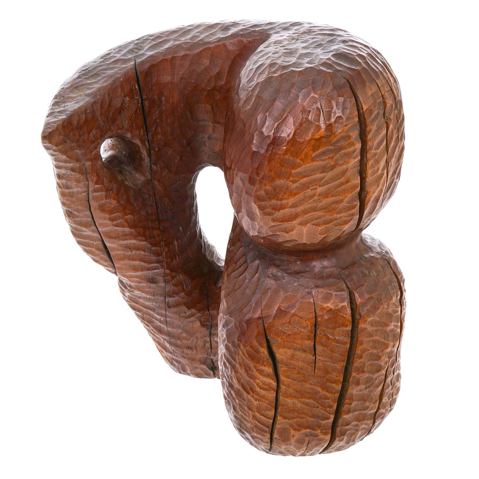 Carved Fannie Lager Modernist Wood Sculpture