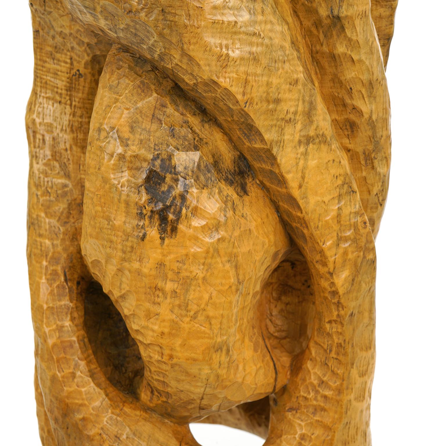 Fannie Lager Modernist Wood Sculpture In Good Condition In Litchfield, CT