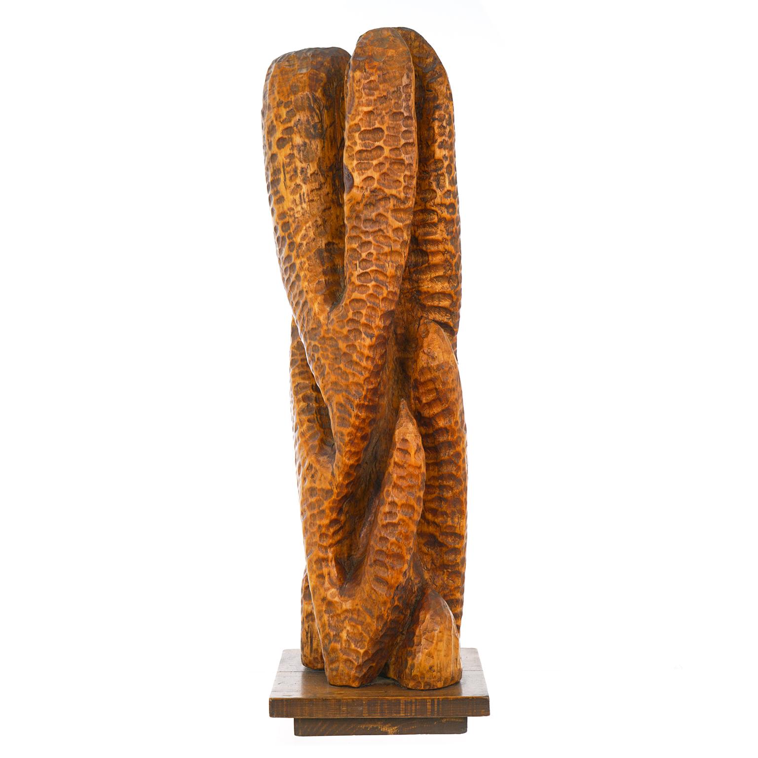 Fannie Lager Modernist Wood Sculpture In Good Condition In Litchfield, CT