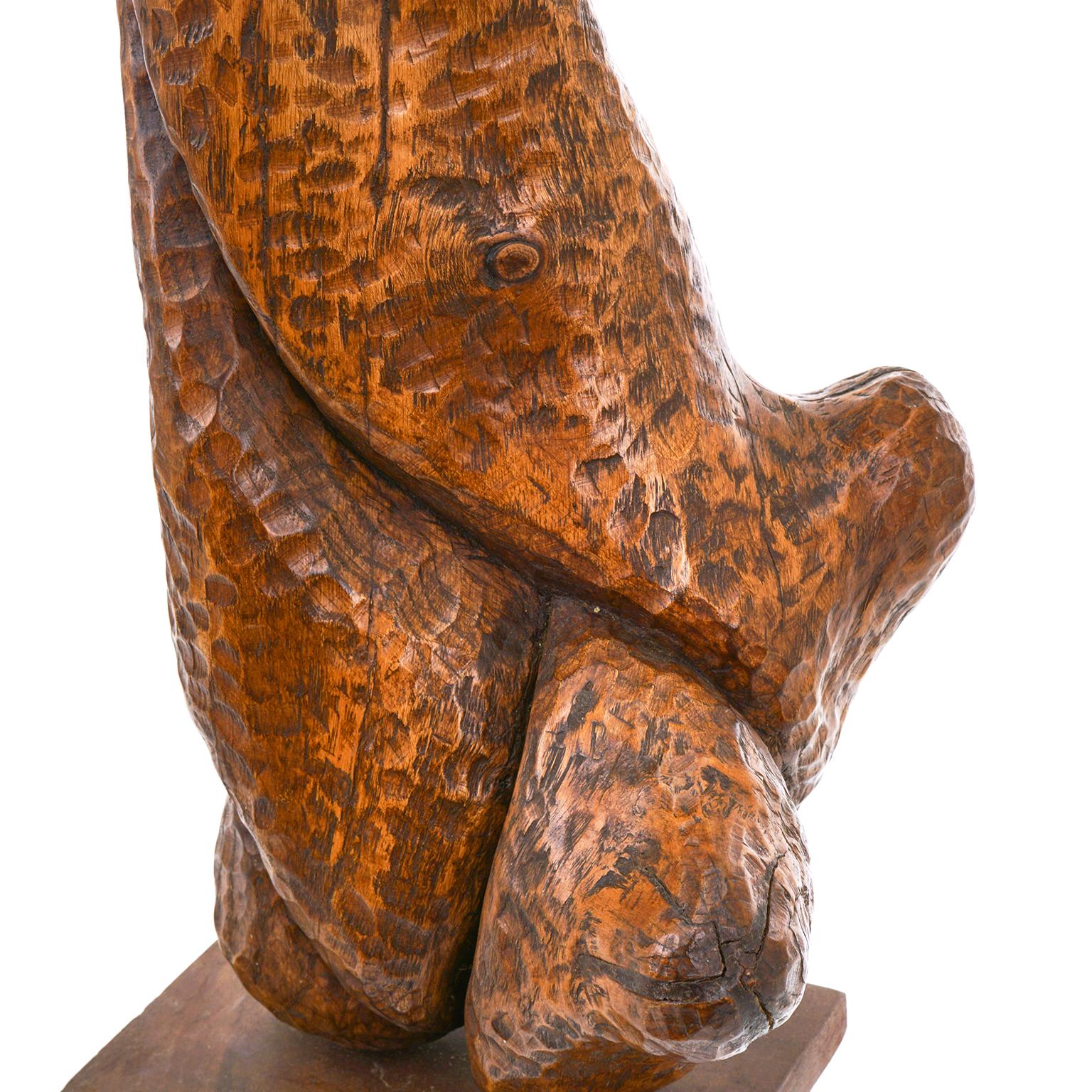 Mid-20th Century Fannie Lager Modernist Wood Sculpture