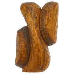 Retro Fannie Lager Modernist Wood Sculpture
