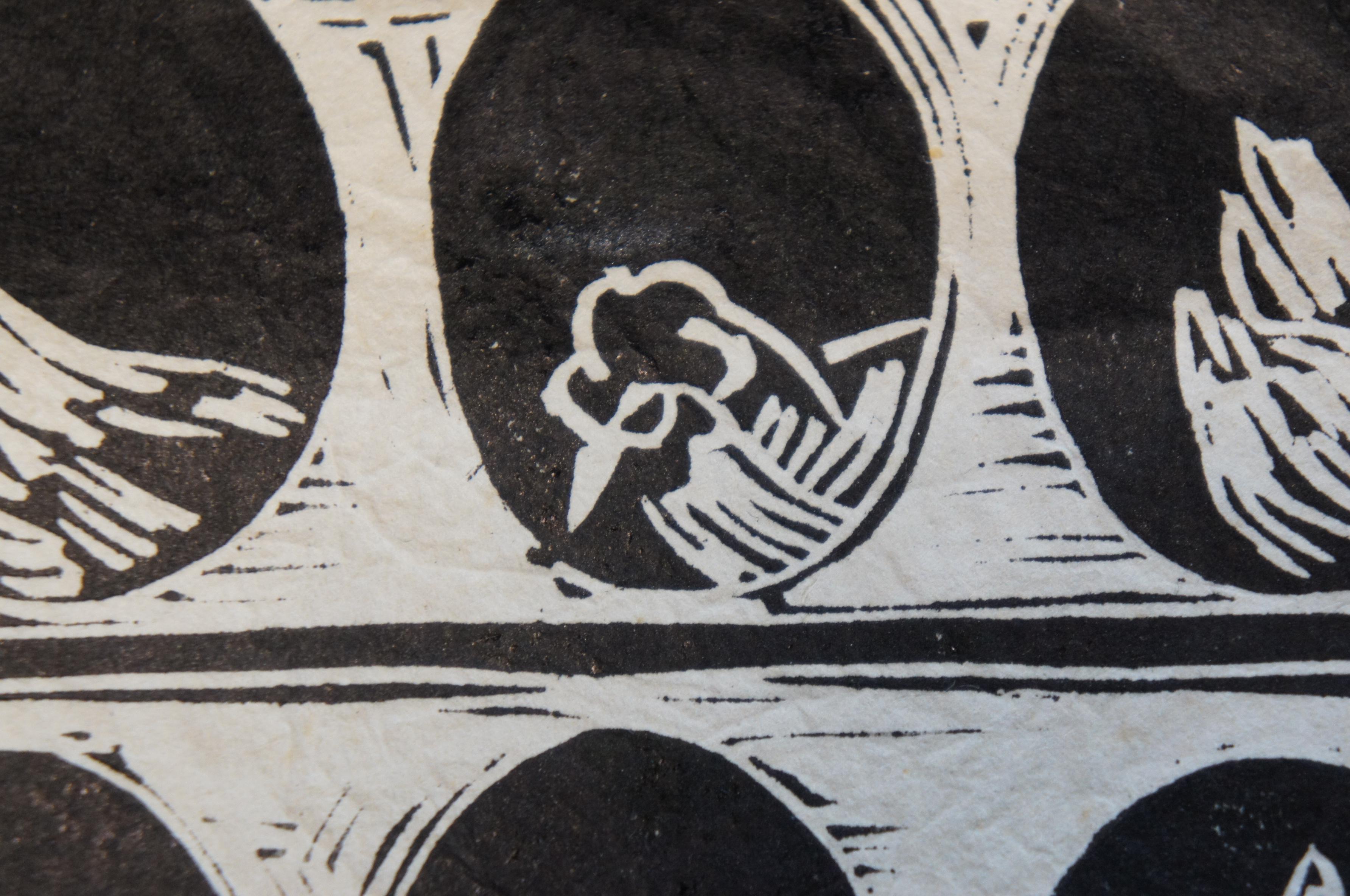 Fannie Mennen Girl's Dormitory Chicken Coop Momigami Woodblock Print 14