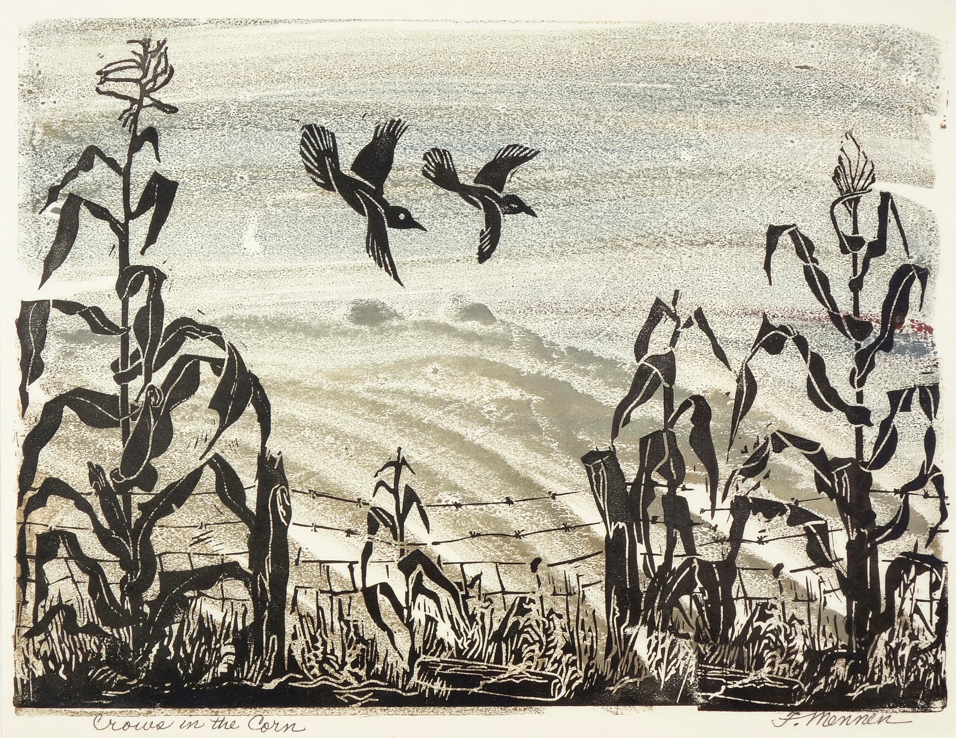 Crows in Corn - Print by Fannie Mennen