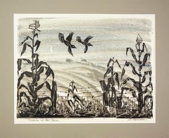 Vintage Crows in Corn