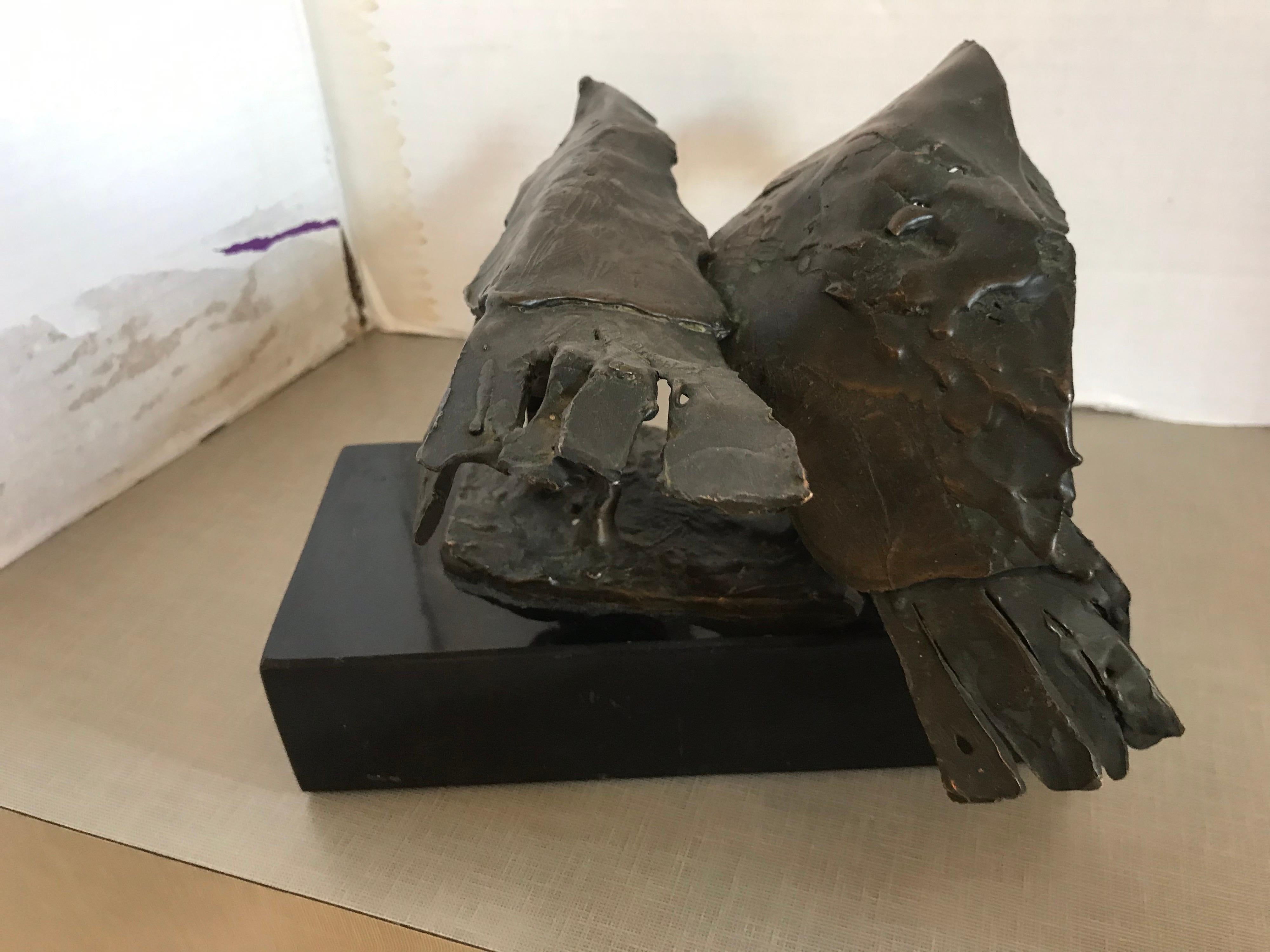 American Fannie Phillips Brutalist Style Metal Bird Sculpture For Sale