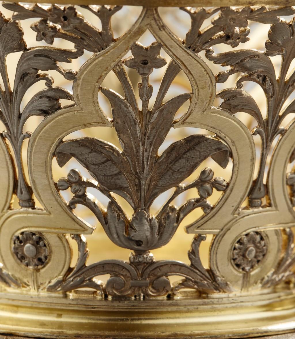 Napoleon III Fanniere Freres, a French Two Color Gilt-Bronze Vase, Paris, 1860