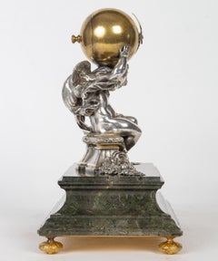 Fannières Frères Desk Clock "Time Allegory" circa 1860