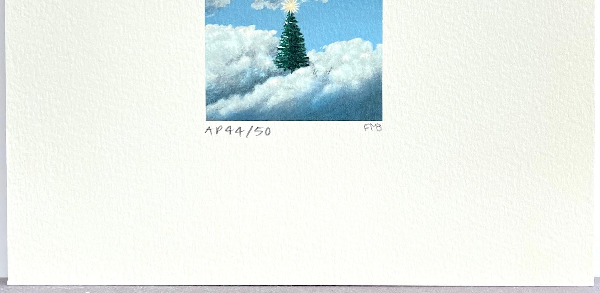 CHRISTMAS TREE è una litografia in edizione limitata disegnata a mano dall'artista surrealista americana Fanny Brennan, realizzata con tecniche tradizionali di litografia a mano e stampata su carta d'archivio Artistics, 100% priva di acidi.