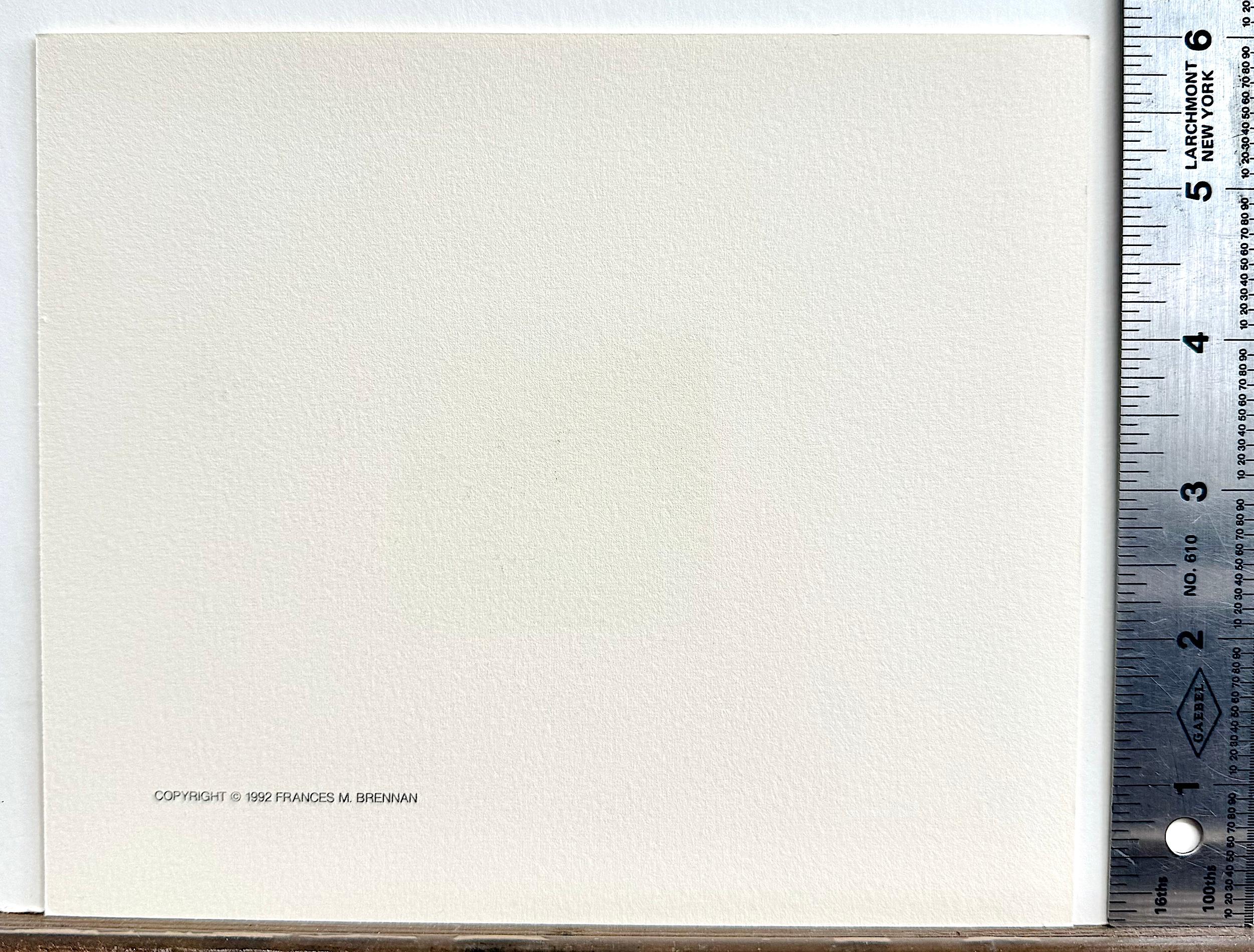 CLOSE CALL Signed Lithograph, Surreal Mini Landscape, Cliff, Antique Key For Sale 2