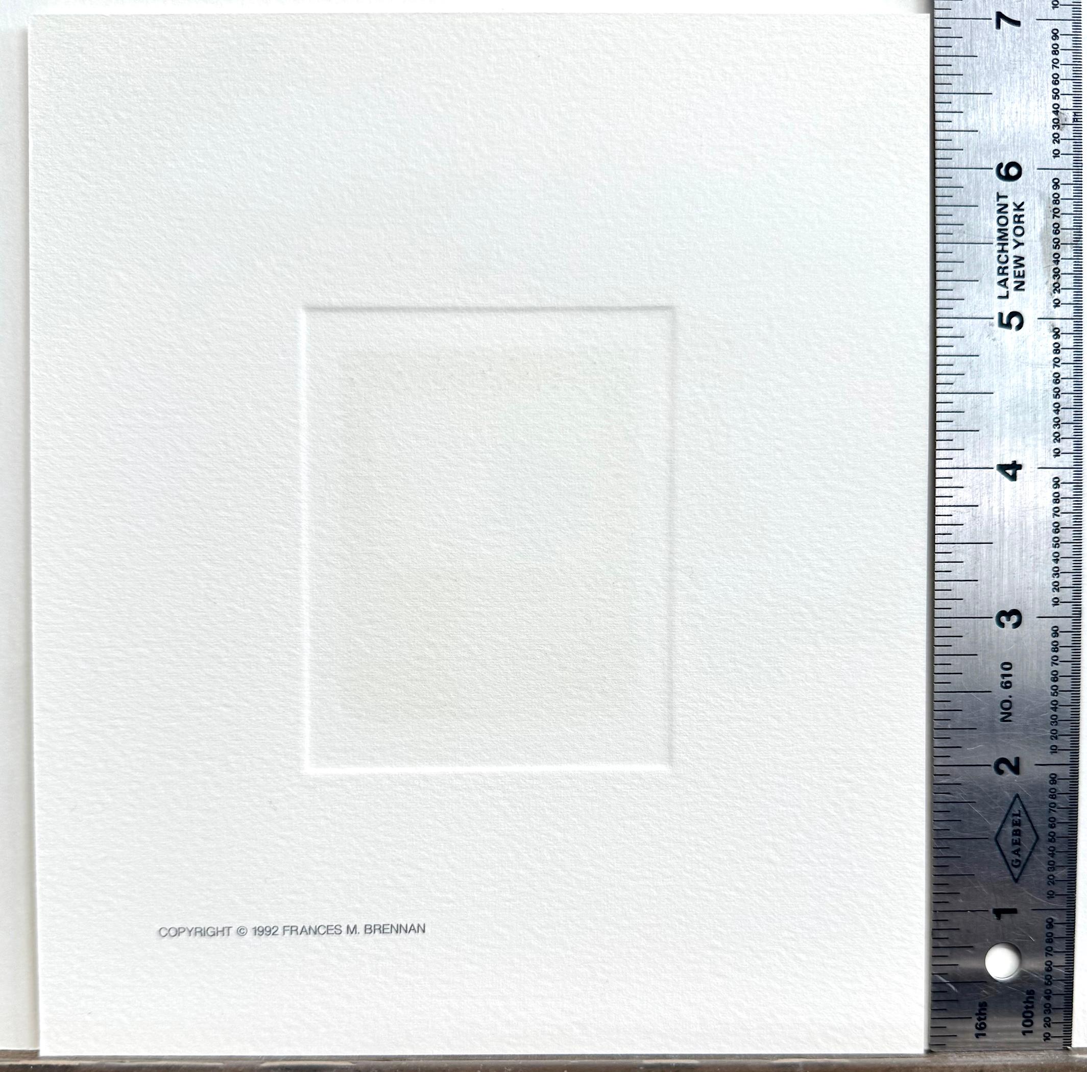 LADDER Signed Lithograph, Surreal Landscape, Midnight Blue Sky, Picture Window For Sale 2