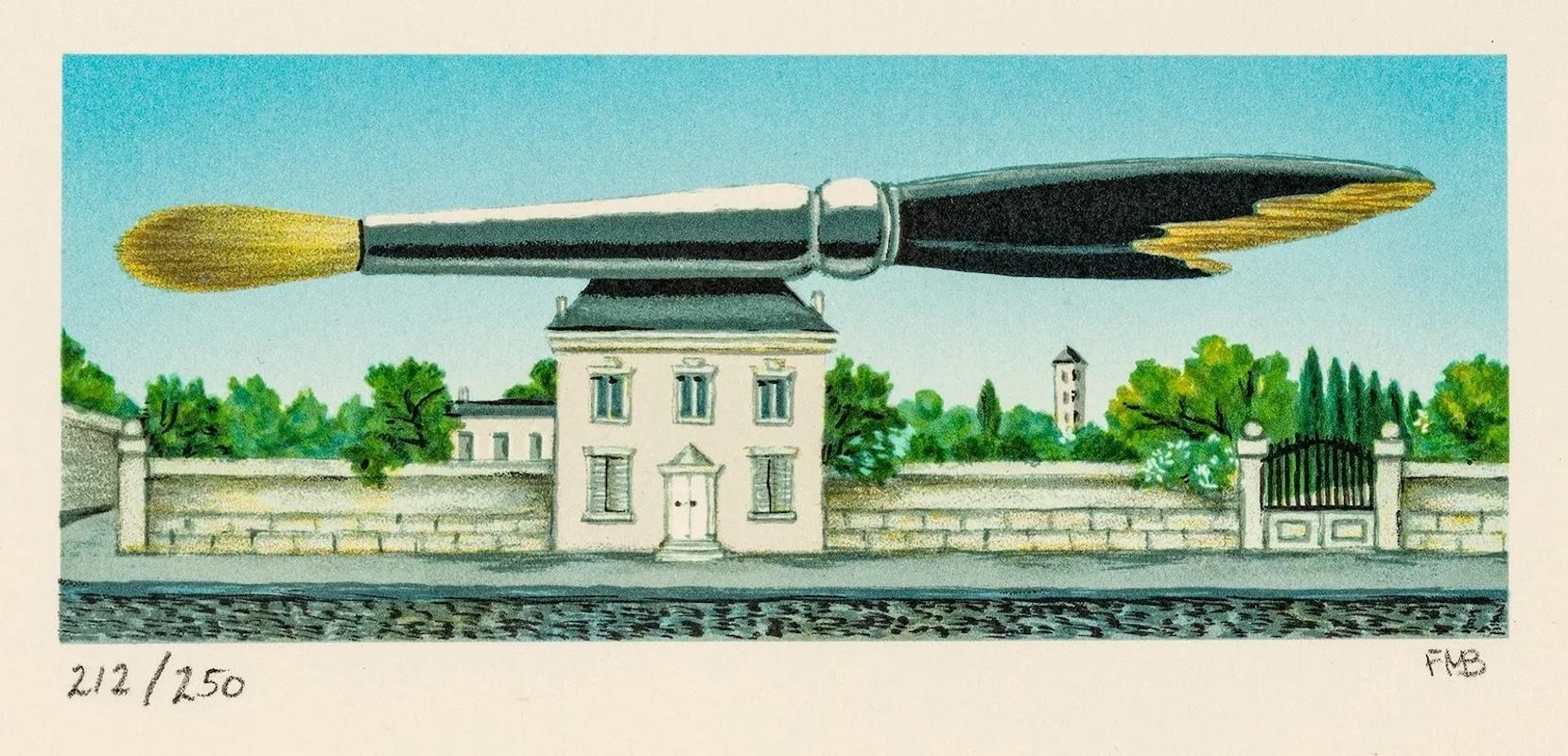 Fanny Brennan Figurative Print - Pink House