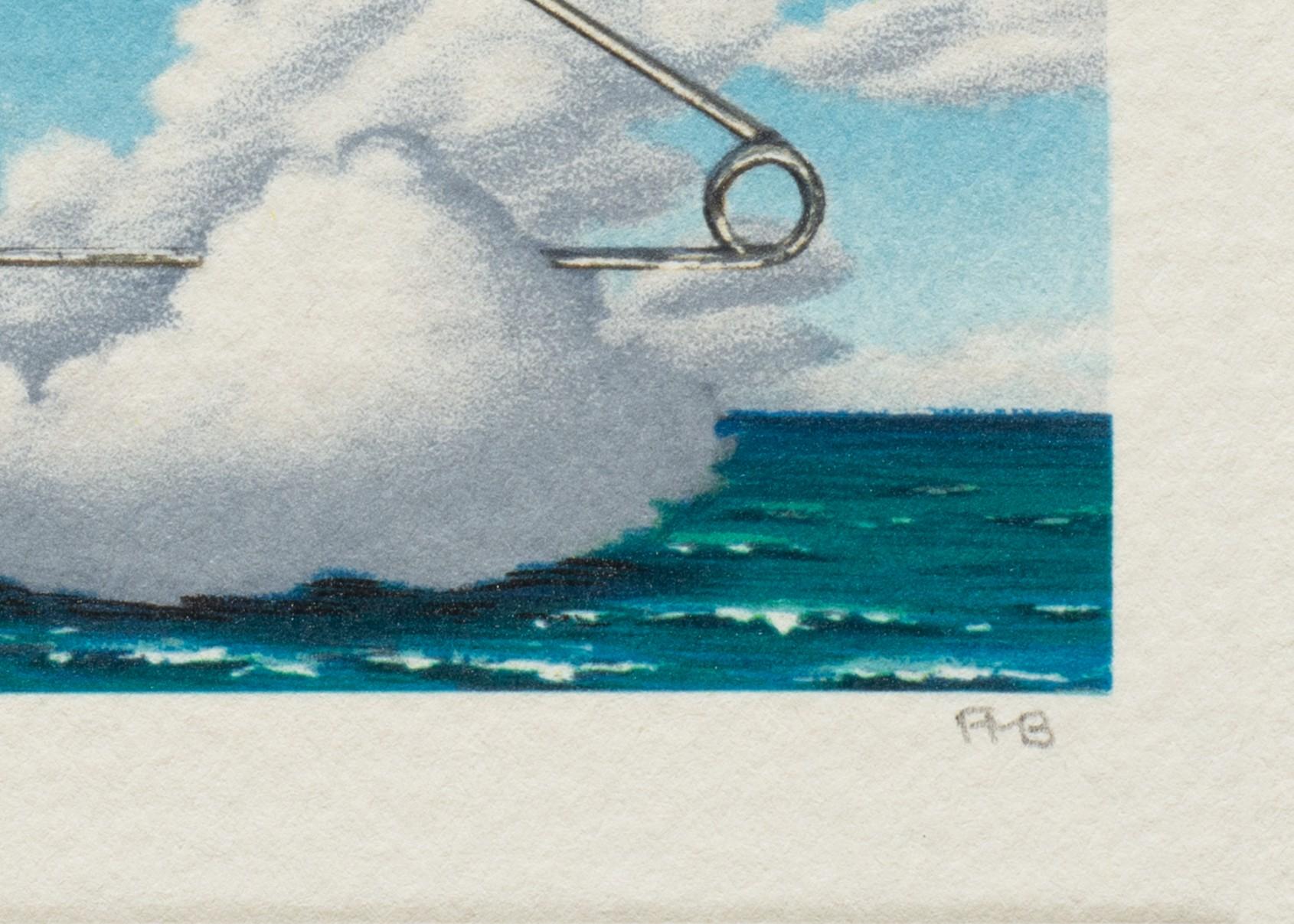 Safety Pin Cloud - Surrealist Print by Fanny Brennan