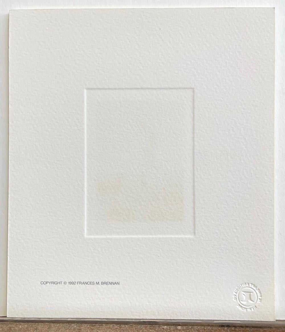 Mini litografia firmata TREMOR, paesaggio surreale, rocchetti di filo da cucire multicolore in vendita 1