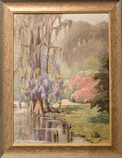 "Magnolia Gardens, South Carolina" Fanny Mahon King, Impressionist Landscape