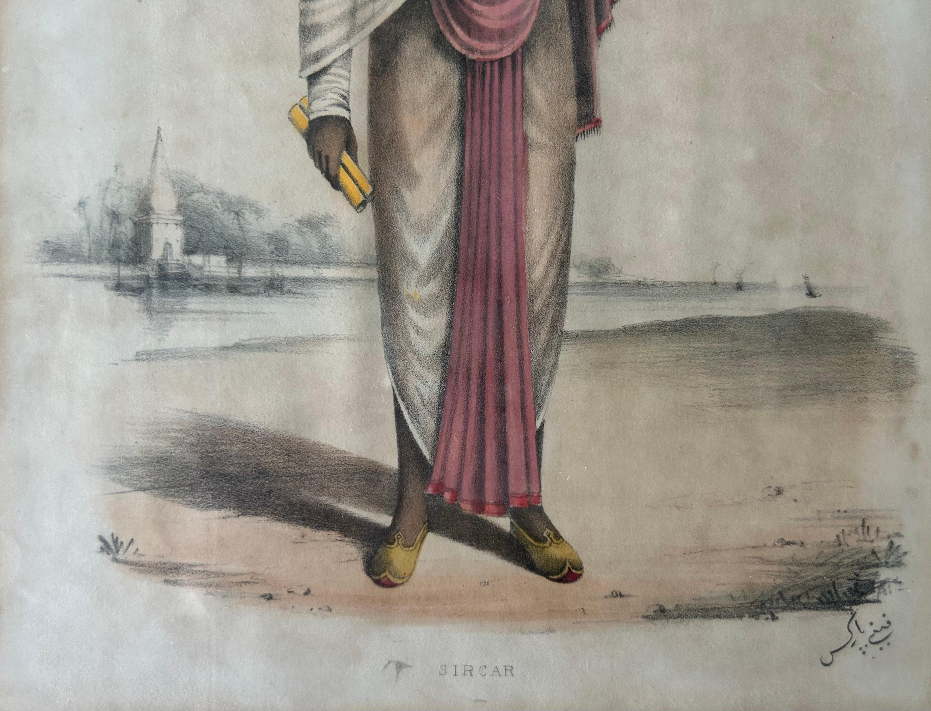 India early 19th century hand coloured Lithographs Rare Fanny Parks For Sale 14