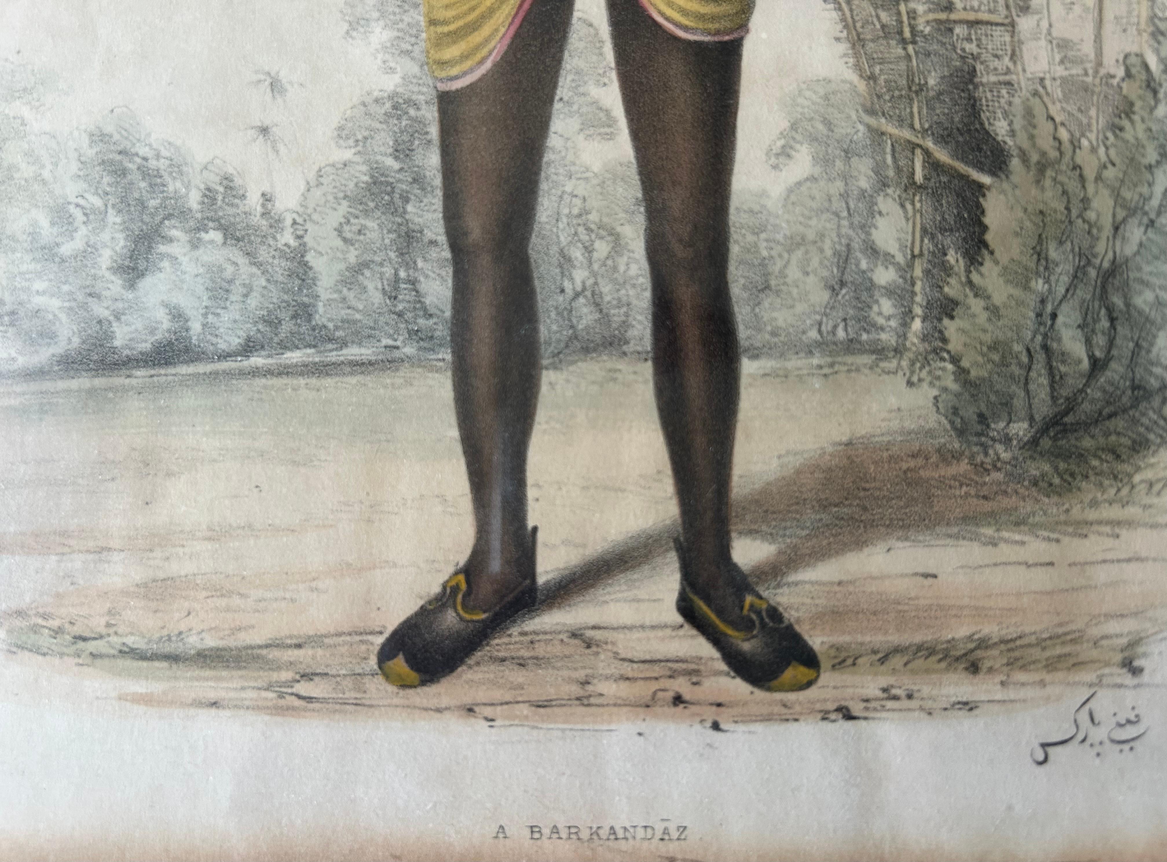 India early 19th century hand coloured Lithographs Rare Fanny Parks For Sale 18