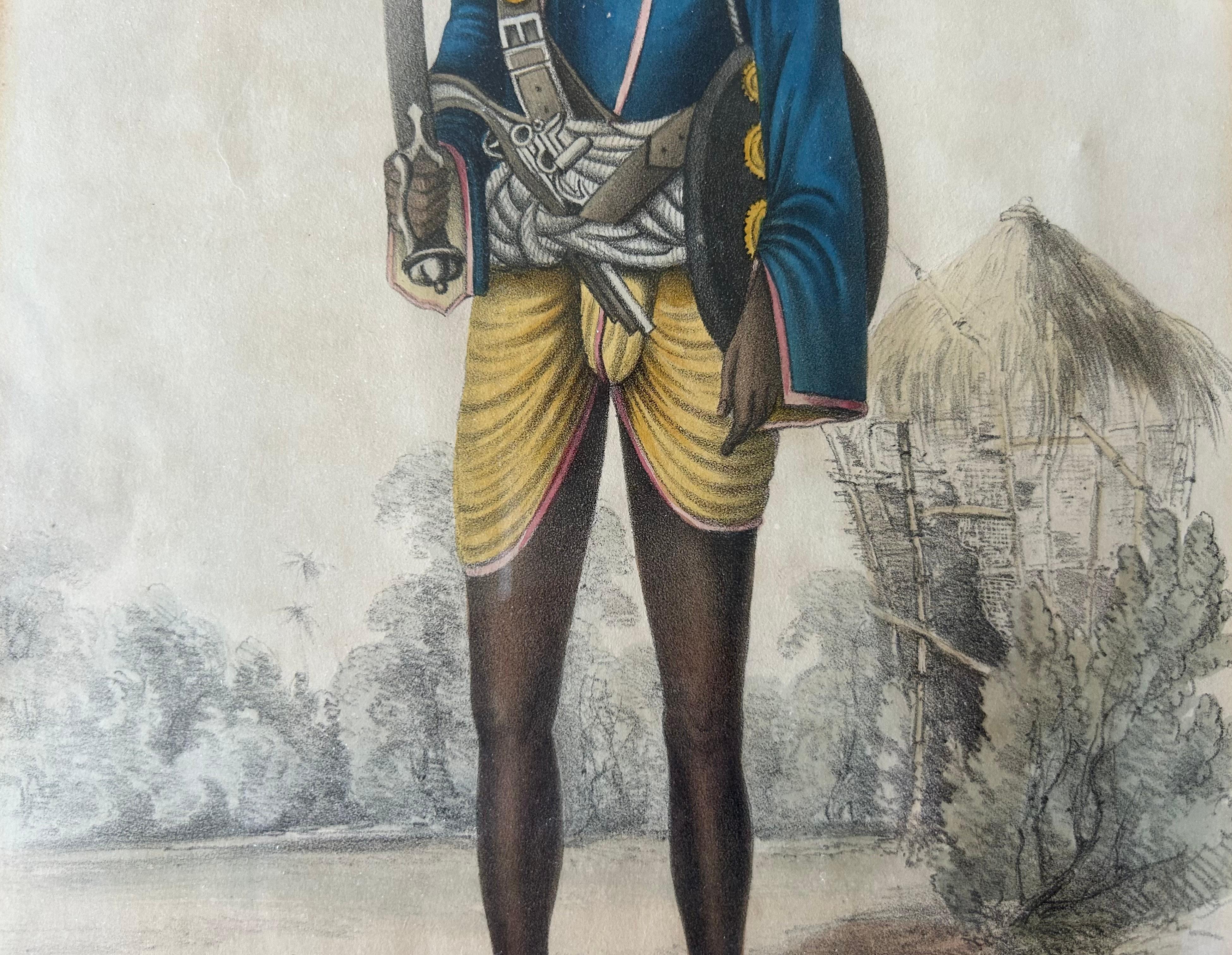 India early 19th century hand coloured Lithographs Rare Fanny Parks For Sale 3