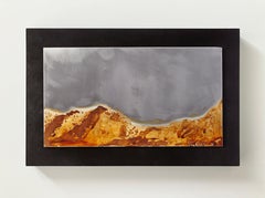 Atardecer. Abstraktes Landschaftsgemälde.