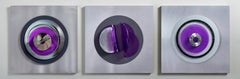 Assembleur Violeta N° 1, 2 et 3 Sculpture murale abstraite en mixed media