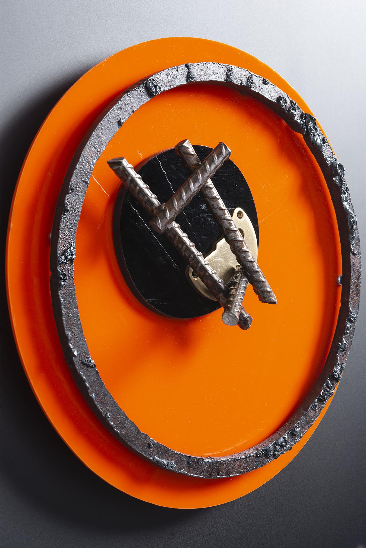 Assembler Naranja N°1, N°3 and N°2. Abstract Mixed Media Wall Sculpture For Sale 7