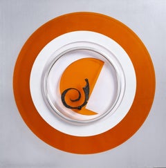 Assembleur Naranja N°4. Sculpture murale abstraite en techniques mixtes