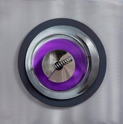 Assembleur Violeta N°1. Sculpture murale abstraite en techniques mixtes