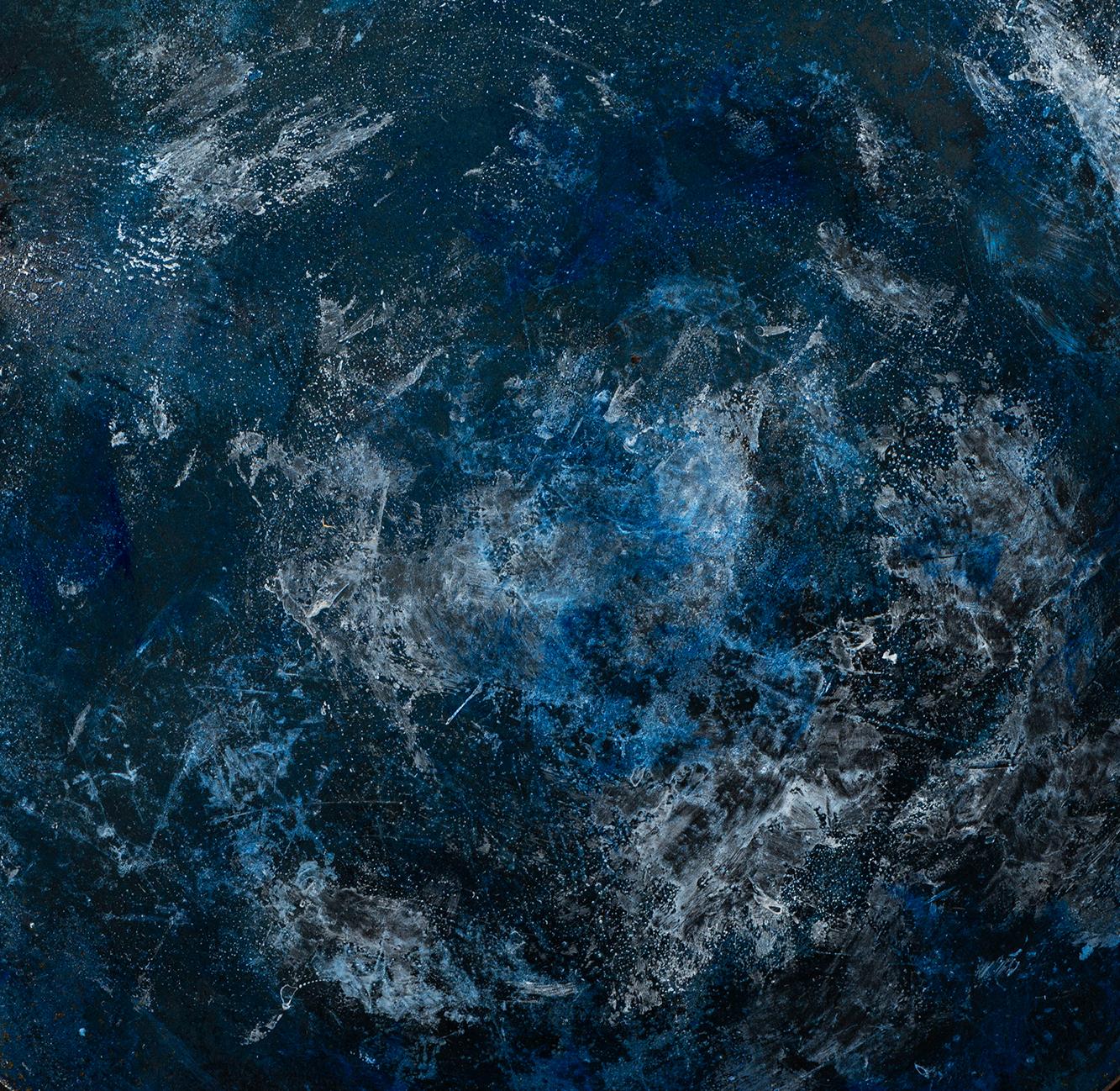 ORBE N°1. Scultura astratta da parete. Metallo intrecciato con pigmenti su Wood. - Abstract Painting Marrone di Fanny Finkelman