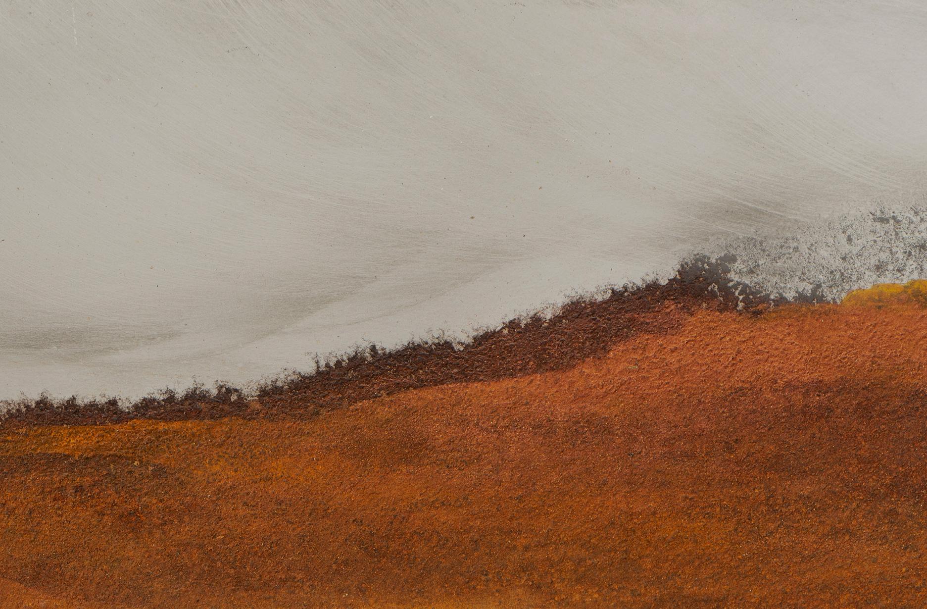 TATACOA. Abstraktes Landschaftsgemälde (Braun), Landscape Painting, von Fanny Szyller Finkelman