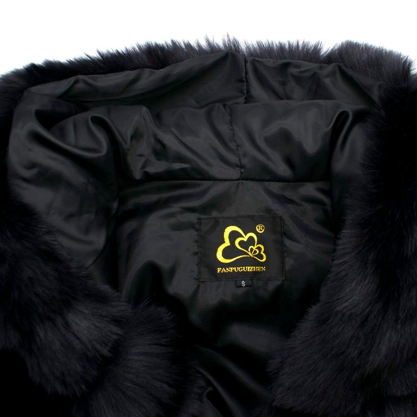 navy fur coat