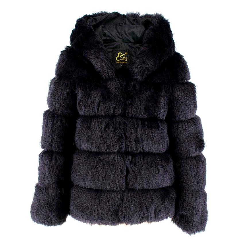 Fanpu Guizhen Navy Faux Fur Coat S For Sale
