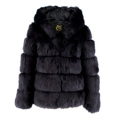 Fanpu Guizhen Navy Faux Fur Coat S