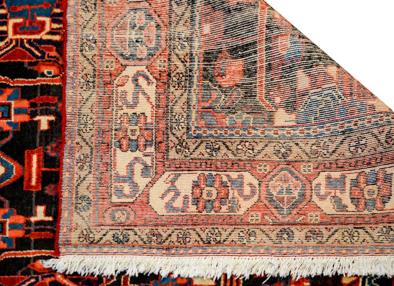 Fanstastic Vintage Persian Mezlaghan Rug For Sale at 1stDibs