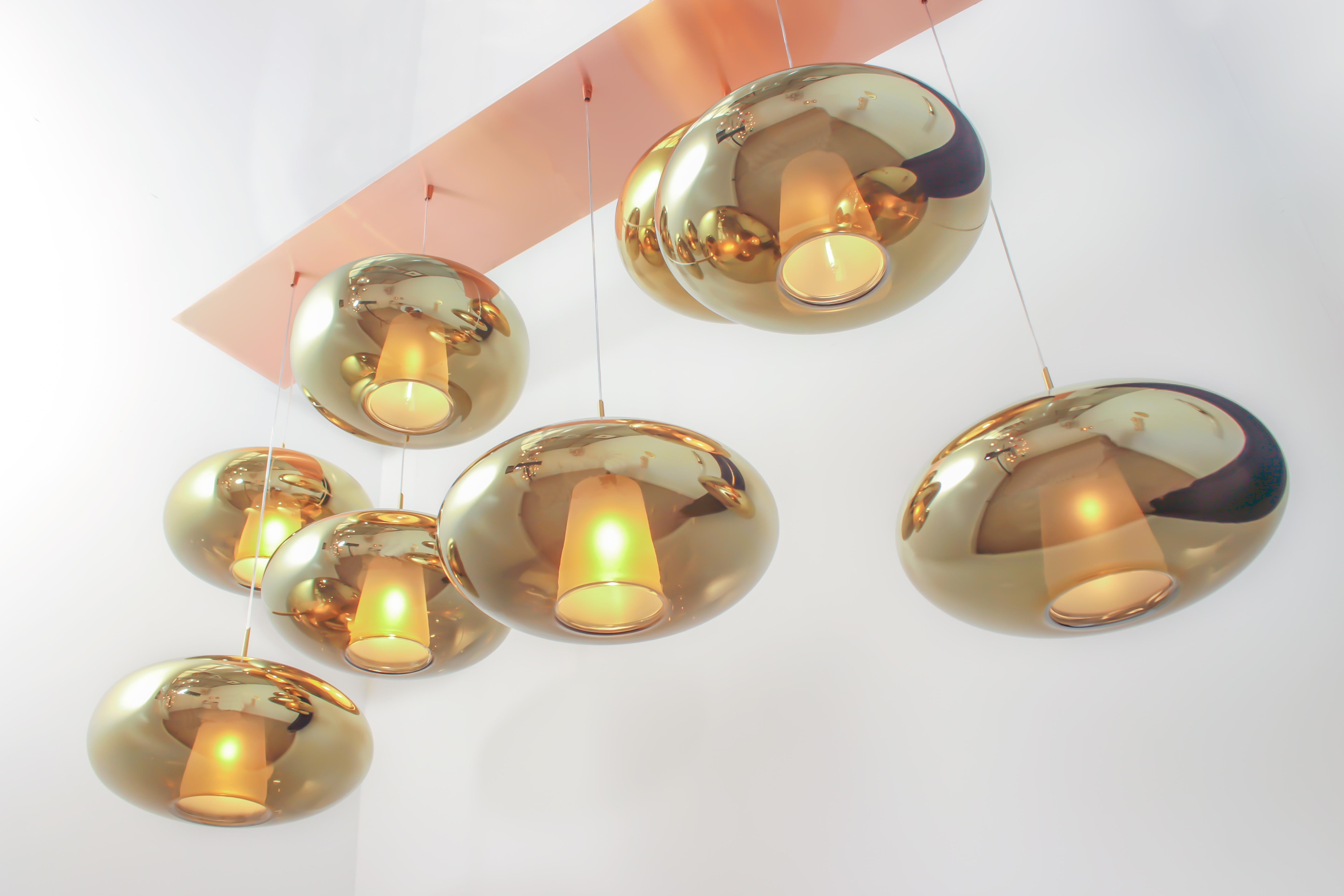 Fantasia Extra Pendant Light in Gold by Concept Verre In New Condition For Sale In Nice, FR