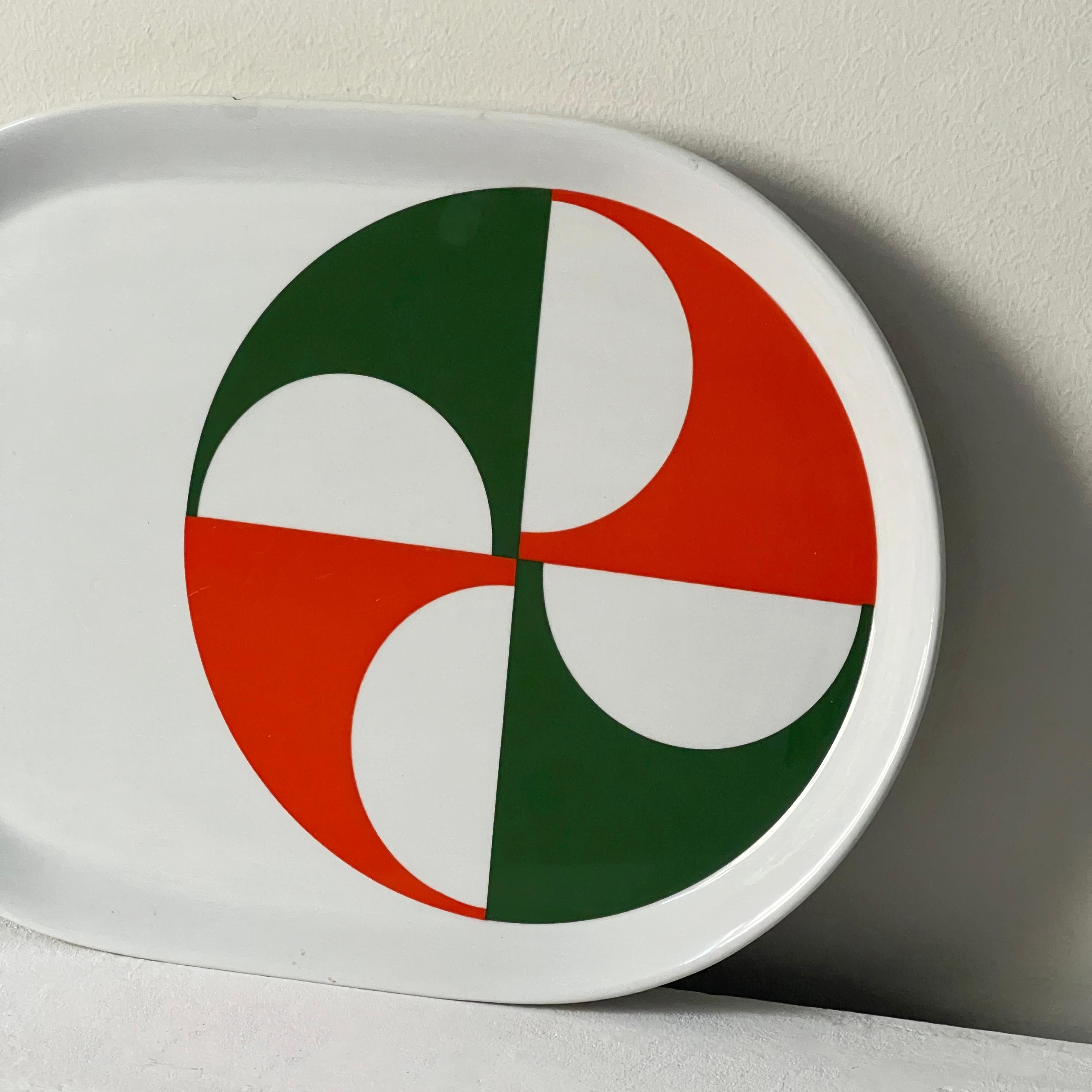 Servierteller „Fantasia Italiana“ von Gio Ponti für Ceramiche Franco Pozzi, 1960er Jahre (Keramik) im Angebot