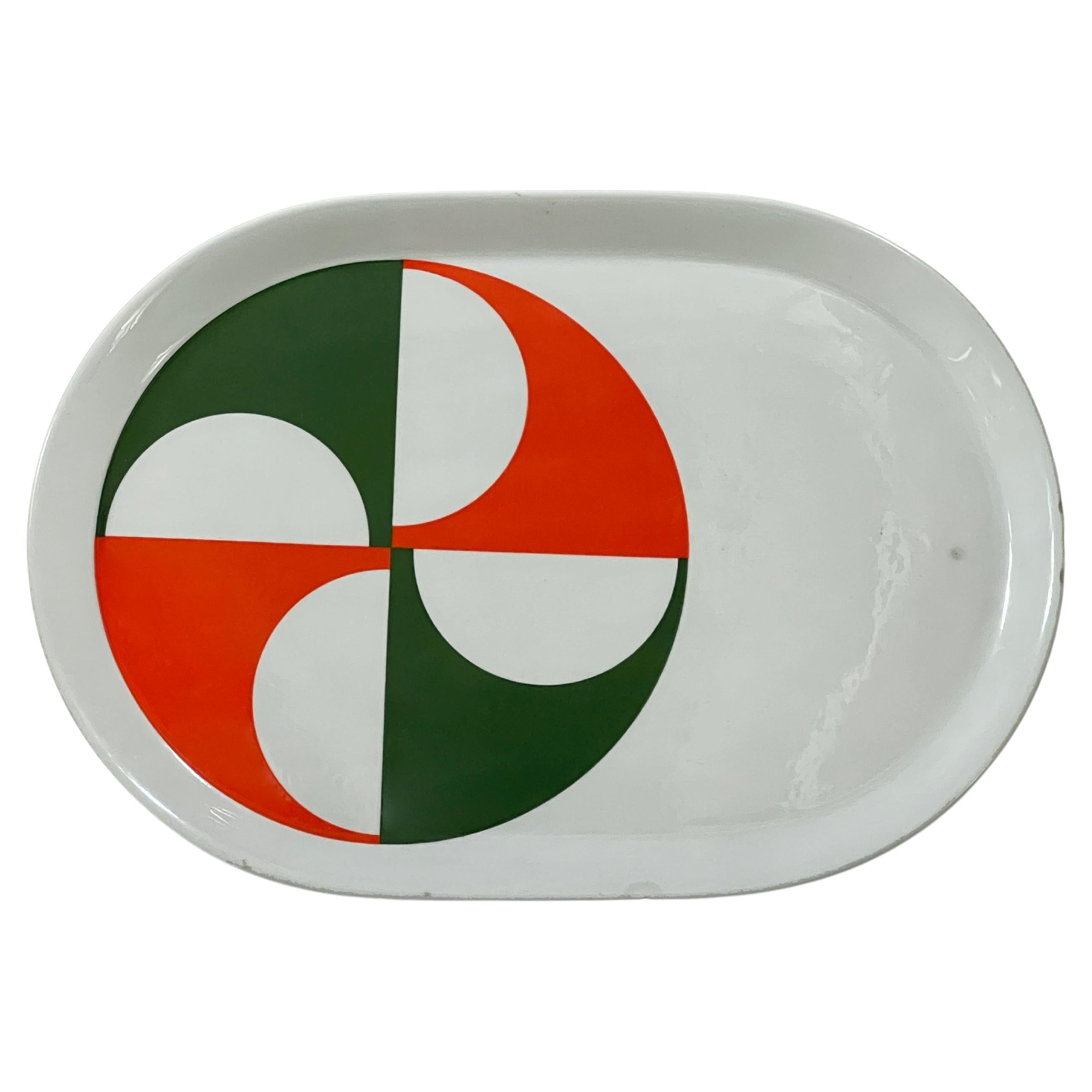 "Fantasia Italiana" serving plate by Gio Ponti for Ceramiche Franco Pozzi, 1960s